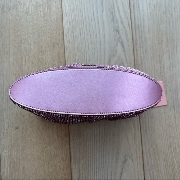 🆕 Cult Gaia Slouchy Pink Mini Crystal Embellished Shoulder Bag - Picture 9 of 17